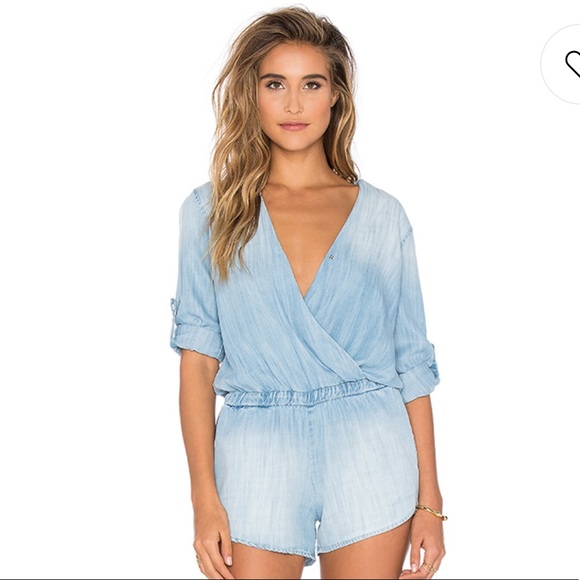 Bella Dahl Pants - NWT - Bella Dahl - Cross Front Romper in Bay Wash